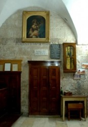 Sword of de Bouillon. Franciscan chapel. Jerusalem