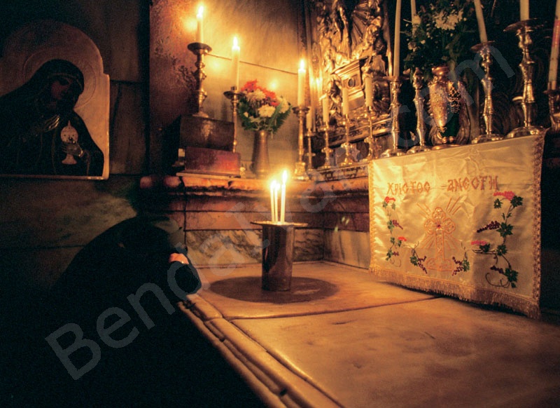 The Living Jerusalem The Tomb of Jesus. The fourteenth station. Jerusalem HolySepulchre, Israel. Holy land.