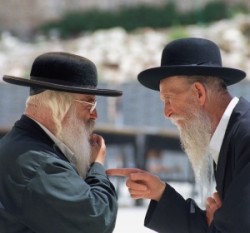  Jerusalem. Ultraortodox Jews. Ortodox Jews man at the street.