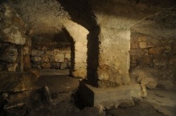 The Way of Sorrow, Second station: The Chapel of the Flagellation where tradition holds that Jesus was 
interrogated by Pilate. This modest chapel was built on the site of a Crusader oratory.

