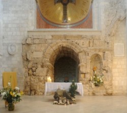 The Way of Sorrow, Second station: The Chapel of the Flagellation where tradition holds that Jesus was 
interrogated by Pilate. This modest chapel was built on the site of a Crusader oratory.

