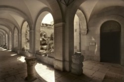 The Way of Sorrow, Second station: The Chapel of the Flagellation where tradition holds that Jesus was 
interrogated by Pilate. This modest chapel was built on the site of a Crusader oratory.

