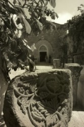 The Way of Sorrow, Second station: The Chapel of the Flagellation where tradition holds that Jesus was 
interrogated by Pilate. This modest chapel was built on the site of a Crusader oratory.

